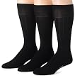 Nautica Mens 3-Pack Texture Sock,Black,8 to 12