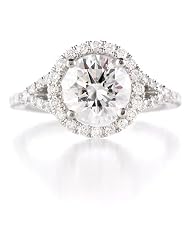Diamond Platinum Engagement Ring Mounting by