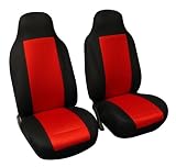 Bucket Seat Cover, Two Front Seat Cover. Car Seat Cover Fb102 Red/black Front