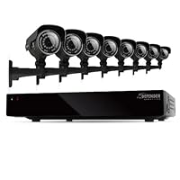 Defender Connected 8CH H.265 500GB Smart Security DVR with 8 x 600TVL IR Cut Filter 100ft Night Vision Indoor/Outdoor Cameras - 21025