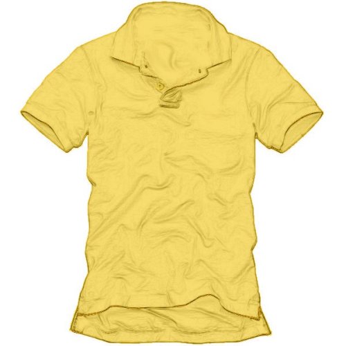 Herren Kurzarm POLOSHIRT, GELB-GOLD