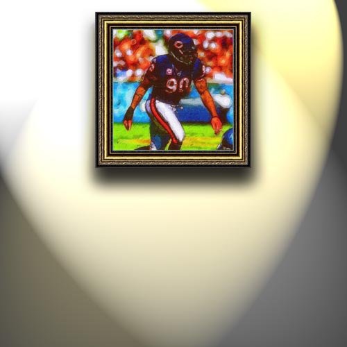 Completely Handpainted American Football Sport Painting, Custom Order FL3135, Oil on Canvas, with Option to Paint Jerry, Brett & Co. from Any Other Favorite Photograph or Picture, Unframed, Size 19'' x 19