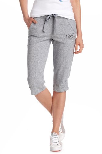 ESPRIT SPORTS Damen Capri Hose, C68624, Gr. 40 (L), Grau (sports grey melange 047) Preisvergleich