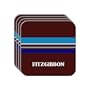 Personal Name Gift - "FITZGIBBON" Set of 4 Mini-Mousepad Coasters (blue design)