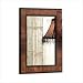 Bone Inlay Wood Wall Mirror