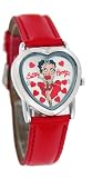 Betty Boop Womens Heart Shape Leather Strap Watch #BB-W340B