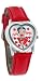 Betty Boop Womens Heart Shape Leather Strap Watch #BB-W340B