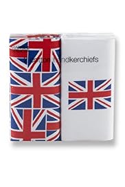 2 Pack Pure Cotton Union Jack Handkerchiefs
