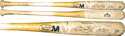 Alex Gordon Autographed/Hand Signed 2008 Game Used Kansas City Royals Uncracked Louisville Slugger C