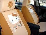 hello kitty universal car seat cover - 10pcs full set..beige - FREE gift of Non-slip Dash Grip Pad mat