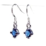 pewterhooter boucles d'oreilles de cristal sur Argent 925 crochets avec boîte-cadeau. Faite avec le cristal Swarovski.