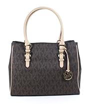 Hot Sale Michael Kors Medium Jet Set Logo Work Tote in Brown