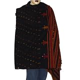 Wrap and Shawl Tribal Embroidered Woolen Accessory 80 x 40 inches