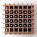 Holz Weinregal Modul 2, 36-Flaschen, dunkelbraun - H 76 x B 76 x T22 cm