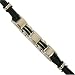 Stainless Steel and Black Rubber Link Bracelet in a Gift Box by Bucasi