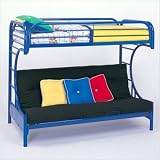 Wildon Home 2253B Fall Creek C Style Twin/Futon Bunk Bed in Blue