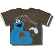 Sesame Street - Cookie Monster "Me Love Cookies" Applique Short Sleeve T-Shirt for Toddlers