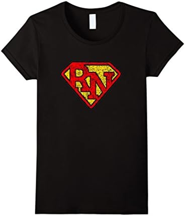 Women's Distressed Super Nurse Tee Medium Black