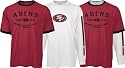 San Francisco 49ers Red/White Team-Up Short Sleeve/Long Sleeve Combo Pack