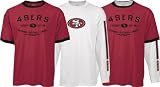 San Francisco 49ers Red/White Team-Up Short Sleeve/Long Sleeve Combo Pack