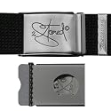 Original 2stoned wear Web Belt wide 1,57 inch in Black buckle brushed matt with bottle opener by 2-stoned wear