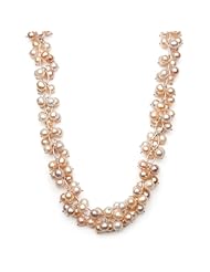 Sterling Silver 18" Pastel Multicolored Freshwater Pearl Cluster Necklace with 1.25" Extension