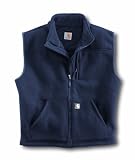 Carhartt Mens Textured Polyester Fleece Vest 4XL Navy - V28