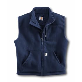 Carhartt Mens Textured Polyester Fleece Vest 3XL Navy - V28 by Carhartt