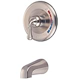 Kingston Brass KB638TO Magellan Tub and Shower Faucet, 7-Inch, Satin Nickel [並行輸入品]