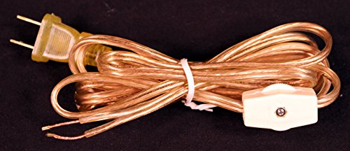Westinghouse Gold Lamp Cord Set 8 Foot with Rotary On/off Switch