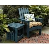 Cedar Mission Chair and Side Table Set in Marine - Hutchinson Home - 008-009-602-SET