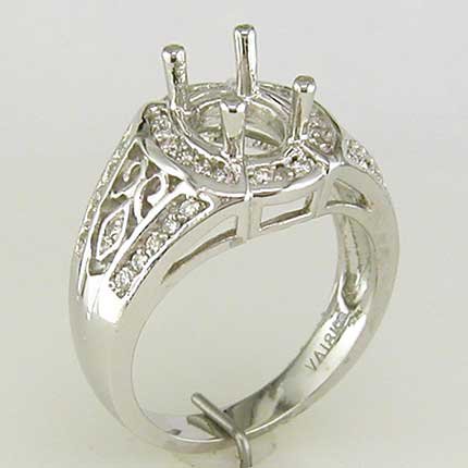 0.40 Ct Vintage Inspired Ring Mounting in 18k White Gold