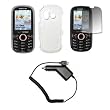 Clear Snap-On Cover Hard Case Cell Phone Protector + LCD Screen Protector + Rapid Car Charger Samsung Intensity U450