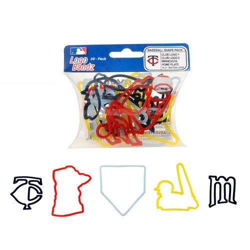 Minnesota Twins MLB Logo Bandz Bracelets 20 Piece Pack