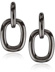 Kenneth Jay Lane Polished Gunmetal Doorknocker Earrings