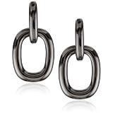 Kenneth Jay Lane Polished Gunmetal Doorknocker Earr
