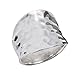 .925 Sterling Silver Concave Hammered Surface Ring