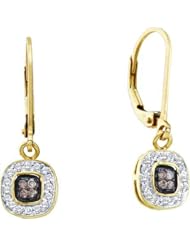 0.23CTW COGNAC DIAMOND FASHION EARRING