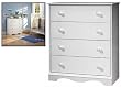 South Shore Furniture, 4 Drawer Chest, Pure White