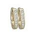 14K Yellow Gold 1/4 ct. Princess Cut Diamond Hoop Earrings