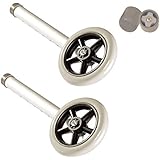 5" Universal Wheels Replacement Kit for Walker W/glide Tips 1/pr By Healthline Trading