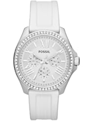 Fossil Womens AM4487 Cecile Multifunction White Silicone Strap Watch