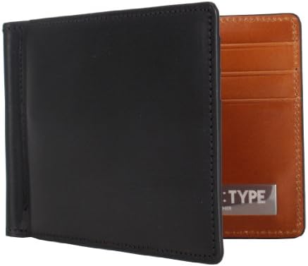 ITALY Personalized Free Engraving Fine Vegetable Leather Money Clip Wallet Black