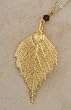 Necklace - Birch Leaf, Gold Plated. Made with Real Leaf!