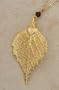 Necklace - Birch Leaf, Gold Plated. Made with Real Leaf!