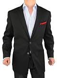 Modern Fit Men's Blazer 2 Button Coat Black