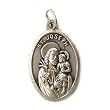 Saint Joseph Oxidized Medal - MADE IN ITALY