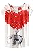 Cutiefox Women Girls Casual Short Sleeve Elephant Flower Print T-shirts Tops, One Size, Elephant