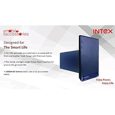 Intex Premium Quality High Performance Power bank 10000 mAh PBP10K Blue