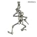 Grateful Dead - Dancing Skeleton - Silver Pendant